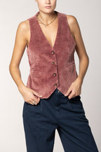 Ellen chaleco de mujer en pana de canal ancho