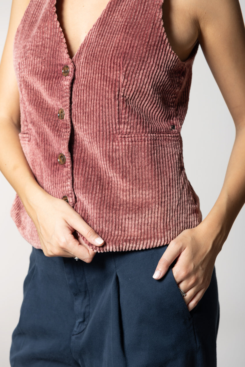 Ellen chaleco de mujer en pana de canal ancho