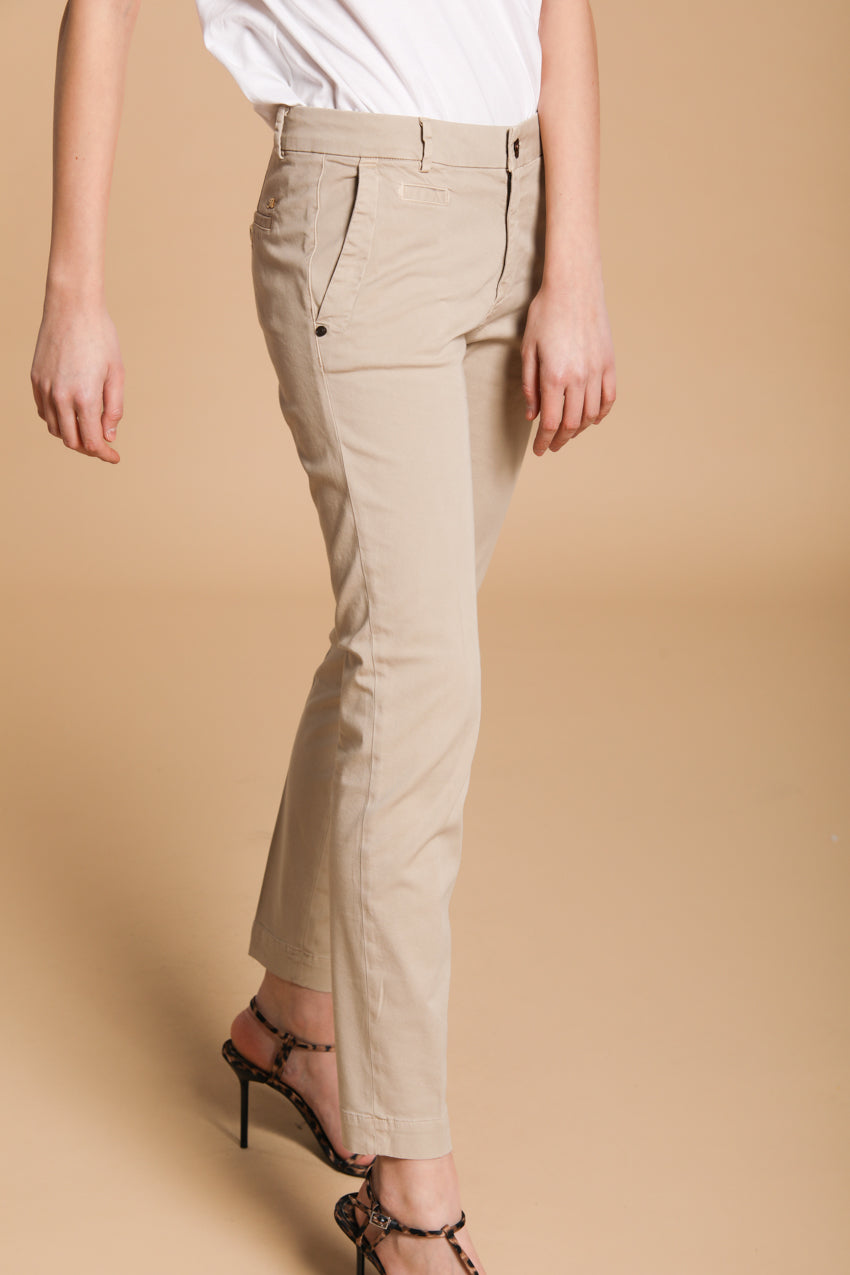 Jaqueline Archivio Damen Chinohose aus Gabardine Slim Fit
