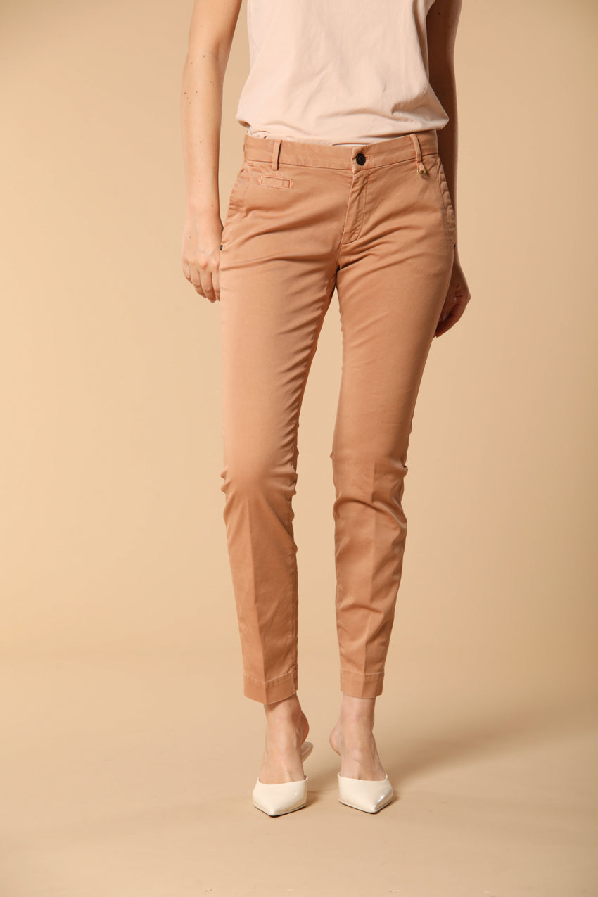 Jaqueline Archivio Damen Chinohose aus Gabardine Slim Fit