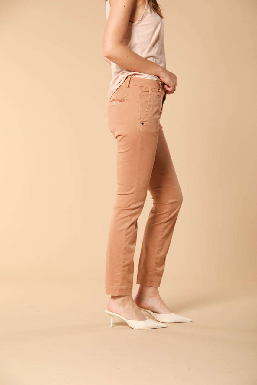 Jaqueline Archivio Damen Chinohose aus Gabardine Slim Fit