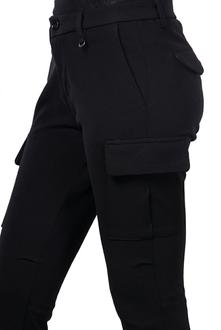 Chile City pantalone cargo donna in jersey tecnico slim fit