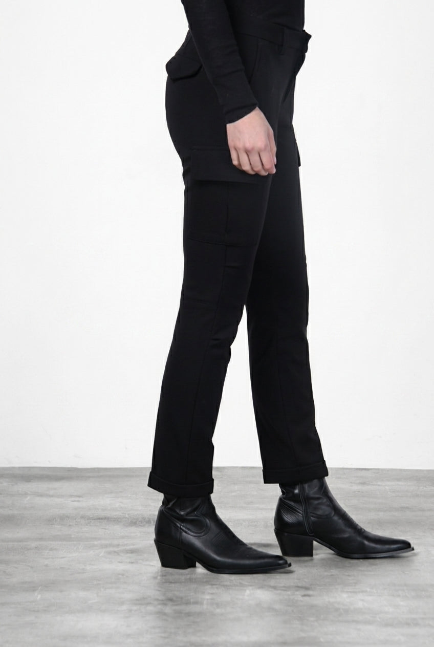 Chile City pantalone cargo donna in jersey tecnico slim fit