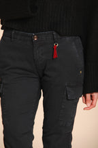 Chile City pantalone cargo donna in raso slim fit