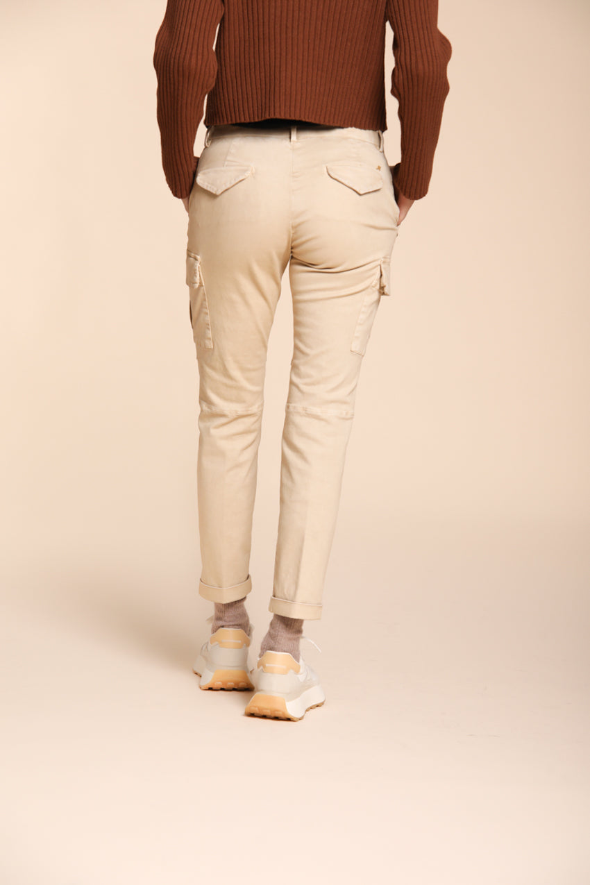 Chile City women’s cargo trousers in satin slim fit