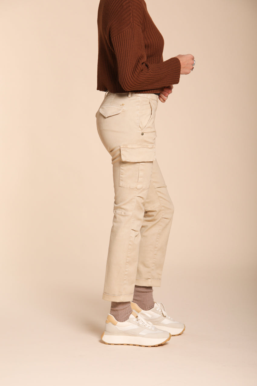 Chile City women’s cargo trousers in satin slim fit