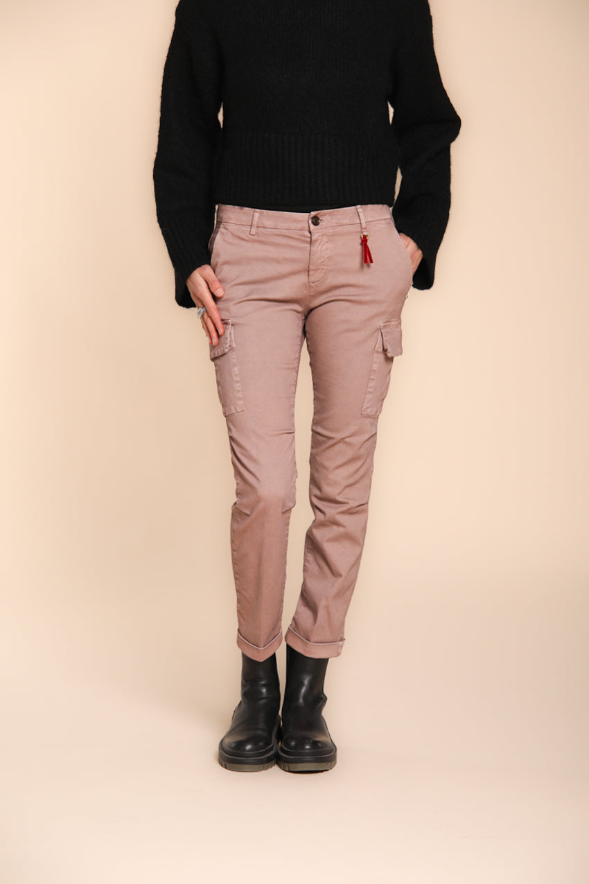 Chile City women’s cargo trousers in satin slim fit