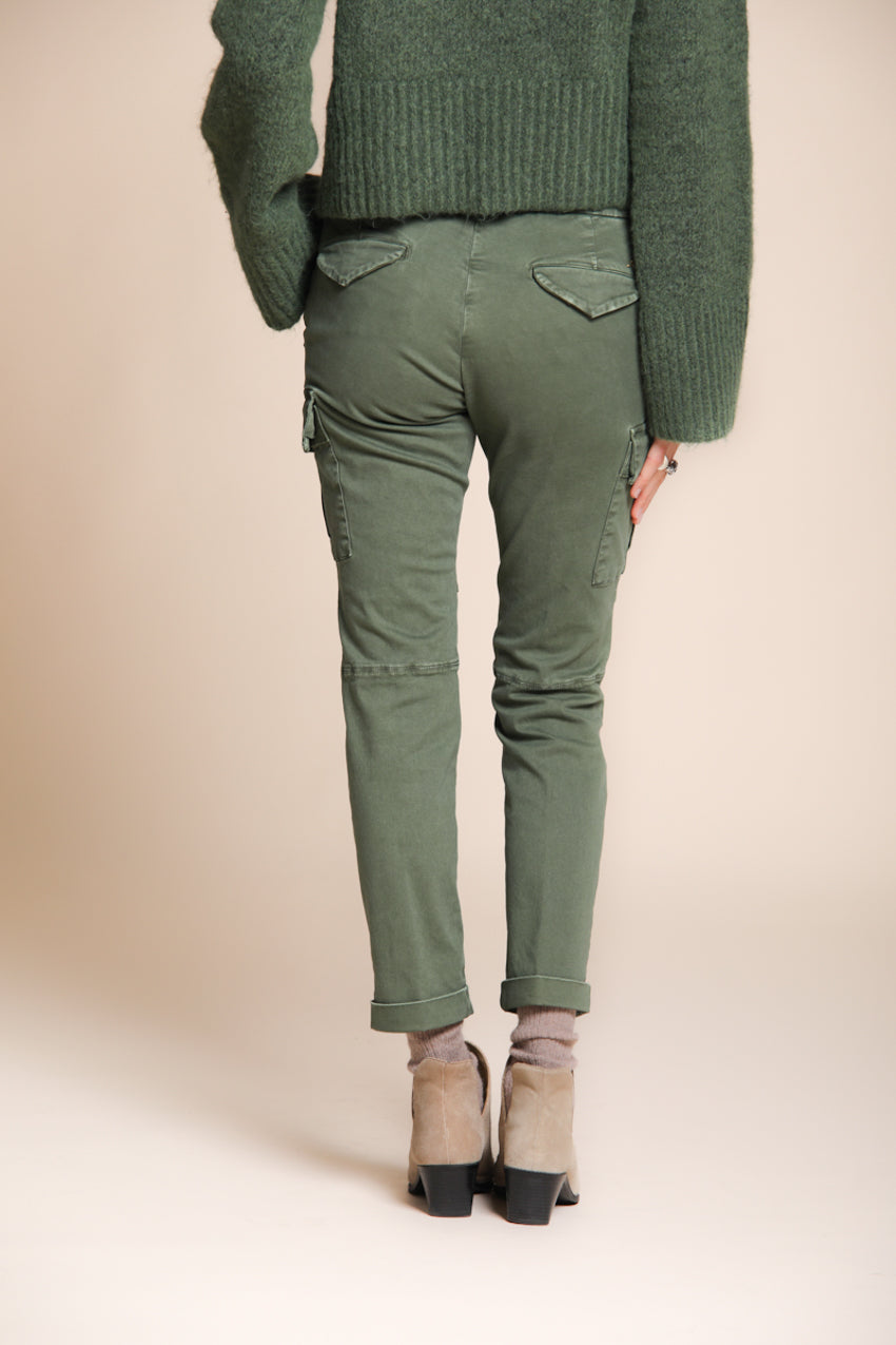 Chile City women’s cargo trousers in satin slim fit