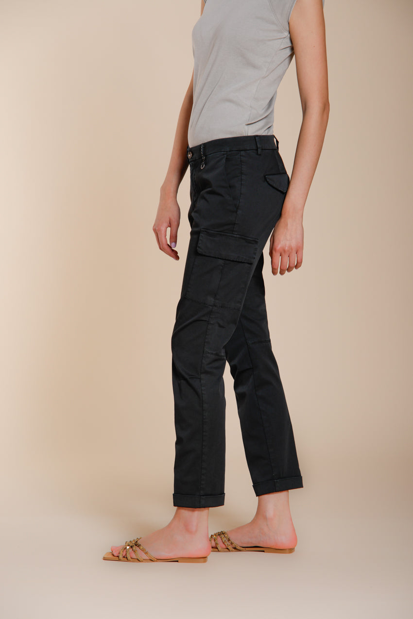 Chile City women's cargo pants in stretch gabardine slim fit