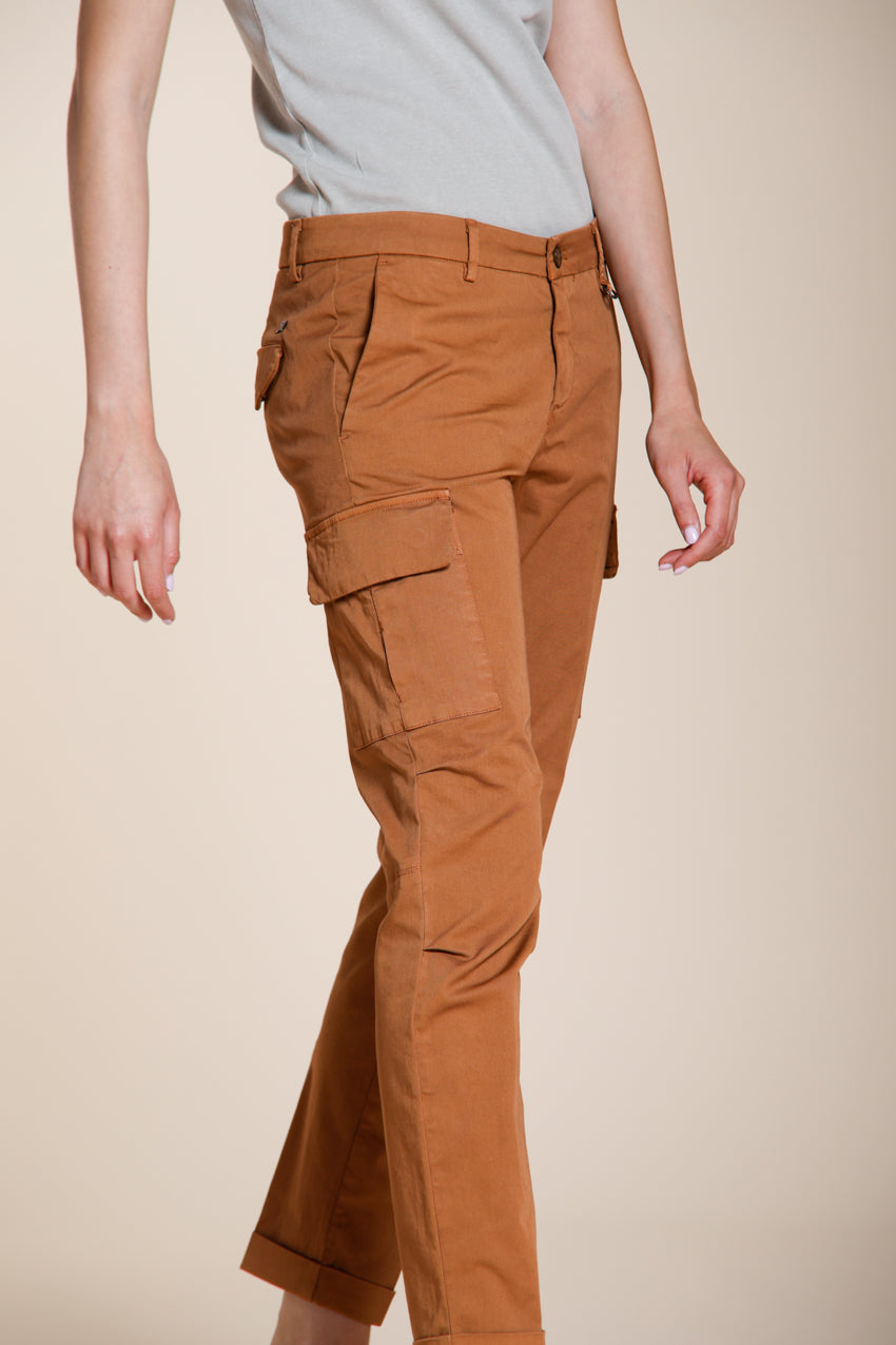 Chile City women's cargo pants in stretch gabardine slim fit