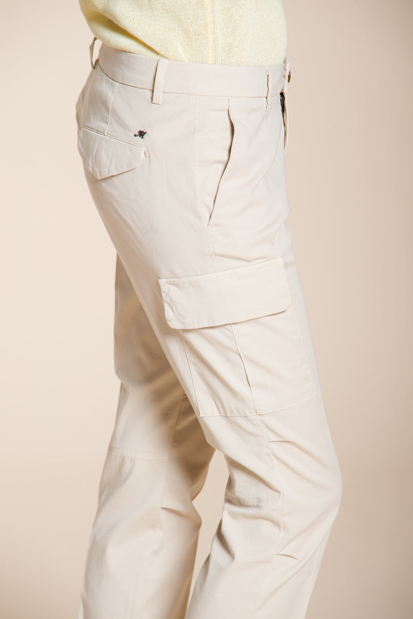Chile City pantalon cargo femme en gabardine stretch slim fit