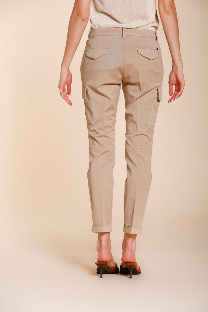 Chile City pantalon cargo femme en gabardine stretch slim fit