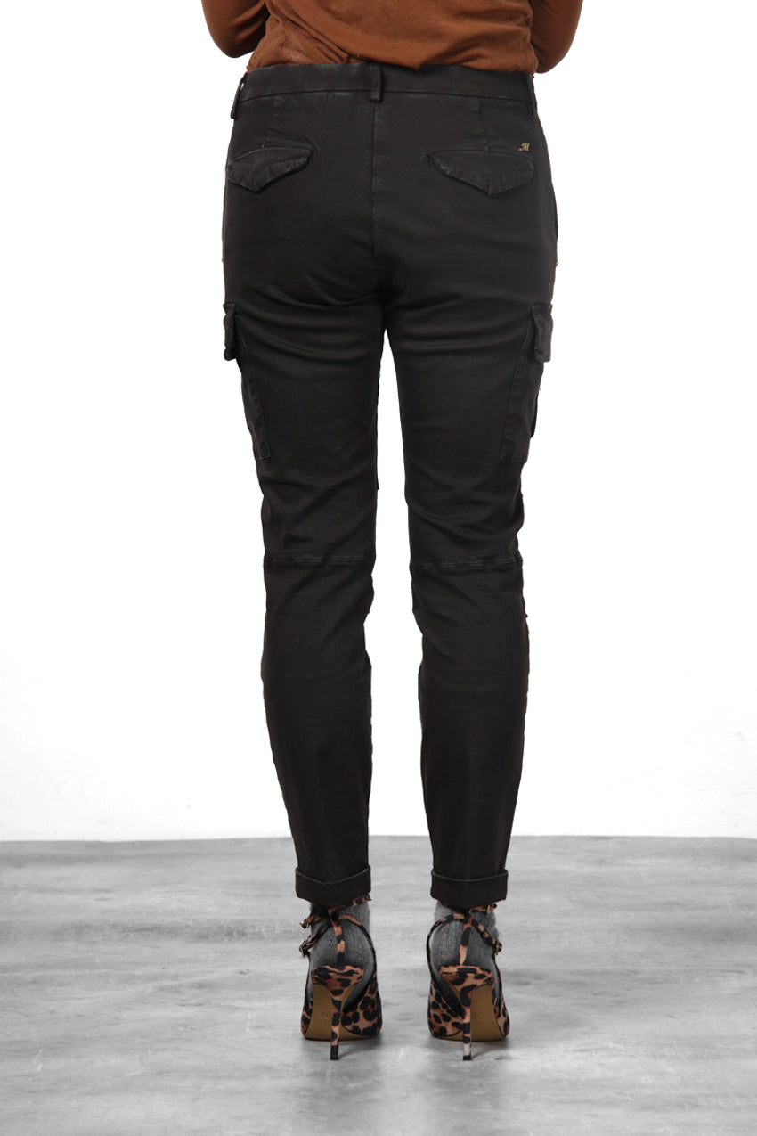 Chile City pantalone cargo donna in raso slim fit