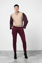 Chile City pantalone cargo donna in raso slim fit