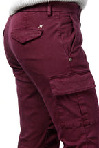Chile City pantalone cargo donna in raso slim fit