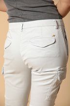 Chile City pantalone cargo donna in gabardina slim fit