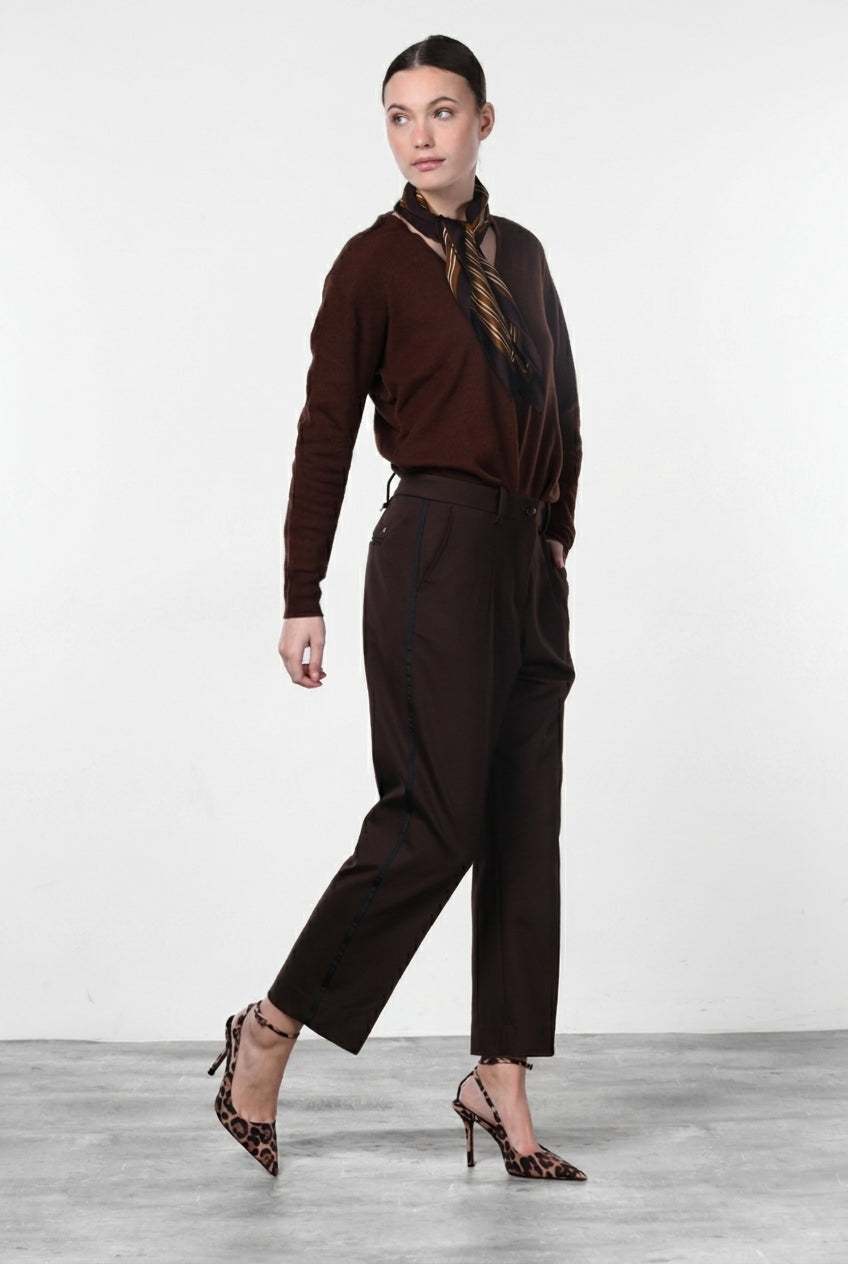 New York O Shape pantalón chino de mujer en jersey técnico carrot fit