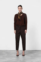New York O Shape pantalón chino de mujer en jersey técnico carrot fit
