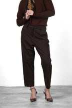 New York O Shape pantalón chino de mujer en jersey técnico carrot fit