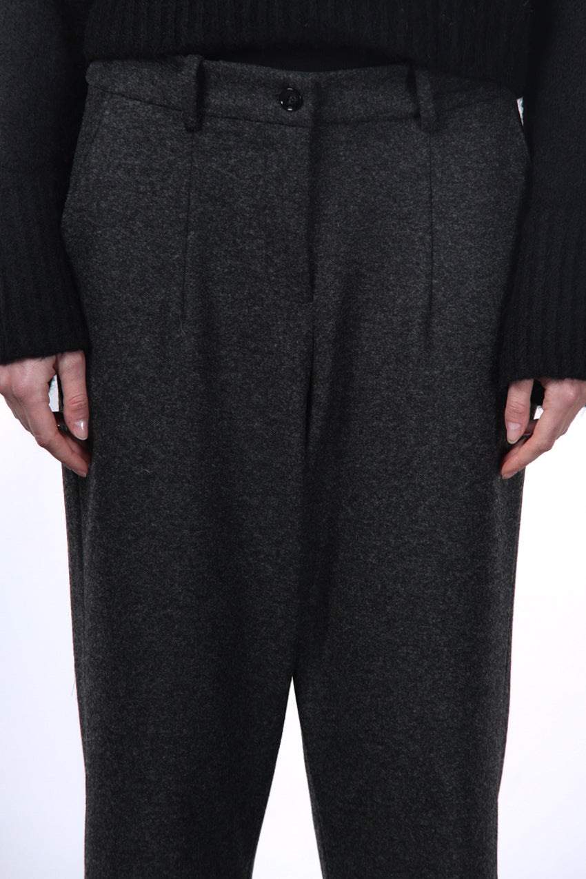 New York O Shape Chinohose für Damen aus Flanell-Jersey mit carrot fit