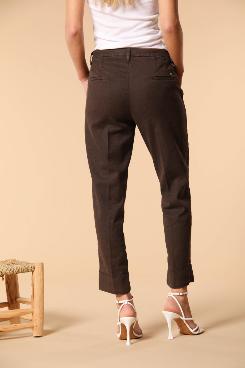 New York Carrot women's chino pants in cotton and linen twill carrot fit