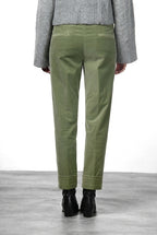 New York Carrot pantalone chino donna in velluto liscio carrot fit ①