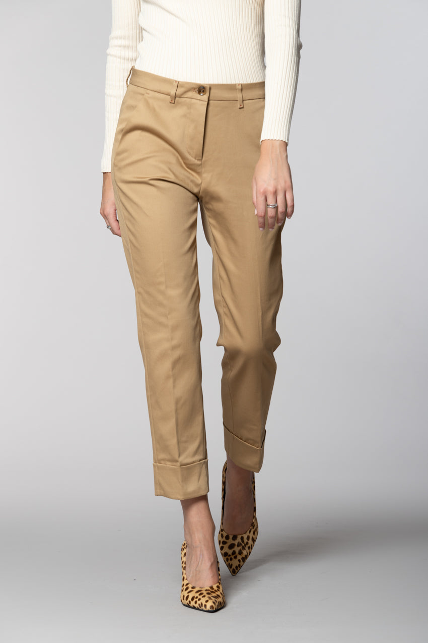 New York Carrot pantalone chino donna in gabardina carrot fit