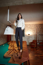 New York Carrot pantalone chino donna in denim stretch carrot fit