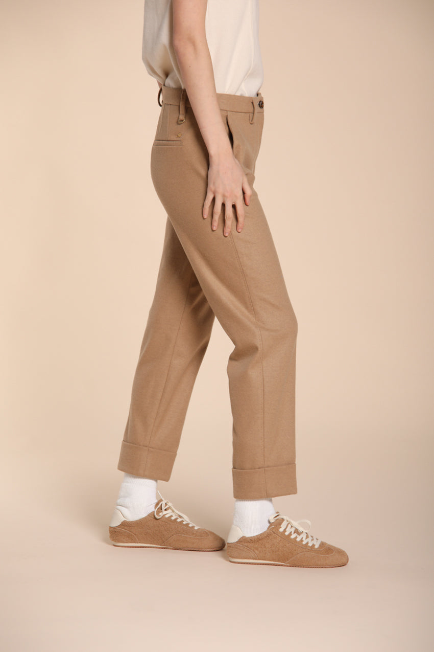 Foto 4 New York Carrot pantalone chino donna in jersey flanella carrot fit
