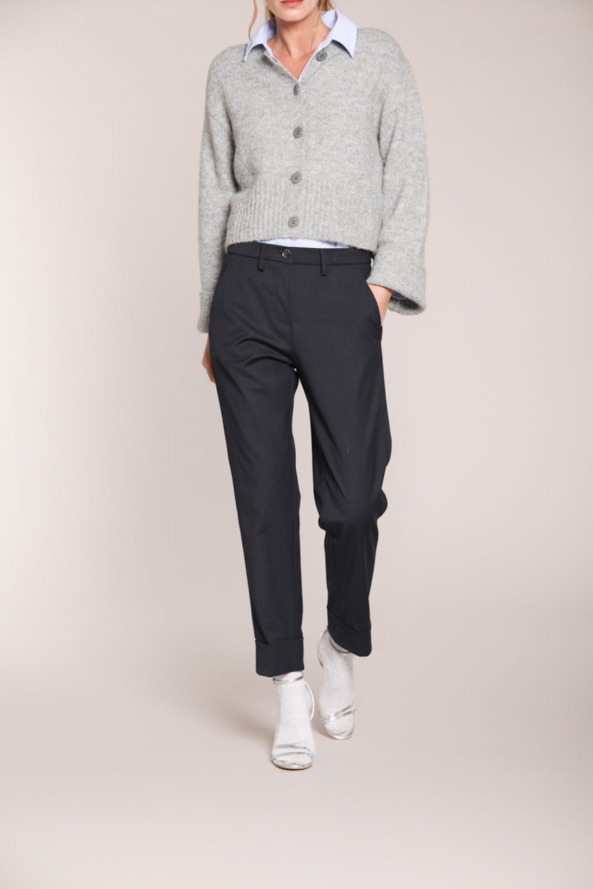 Foto 3 New York Carrot pantalone chino donna in lana carrot fit