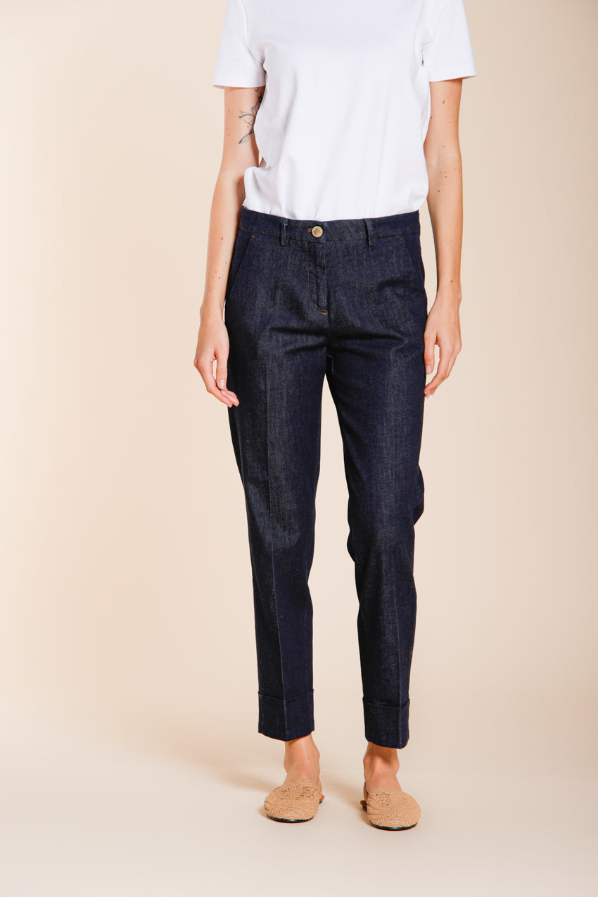 New York Carrot Damen Chinohose aus Denim carrot fit