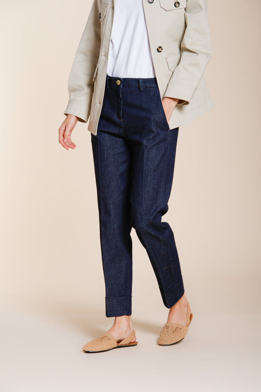 New York Carrot Damen Chinohose aus Denim carrot fit
