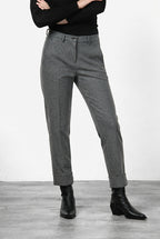New York Carrot pantalone chino donna in jersey flanella carrot fit