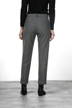New York Carrot pantalone chino donna in jersey flanella carrot fit
