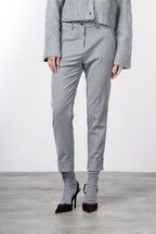New York Carrot Chinohose für Damen aus Wolle mit carrot fit
