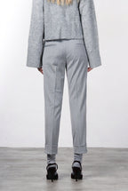 New York Carrot Chinohose für Damen aus Wolle mit carrot fit