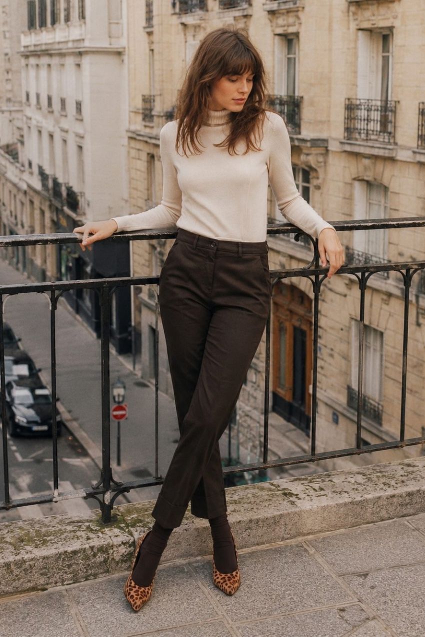 New York Carrot pantalone chino donna in raso carrot fit ①