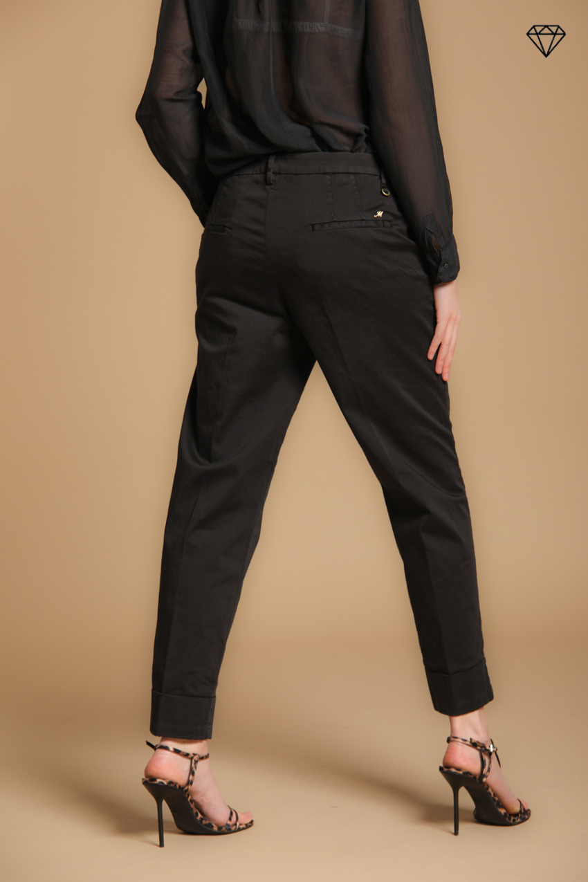 New York Carrot pantalone chino donna in raso stretch carrot fit ①