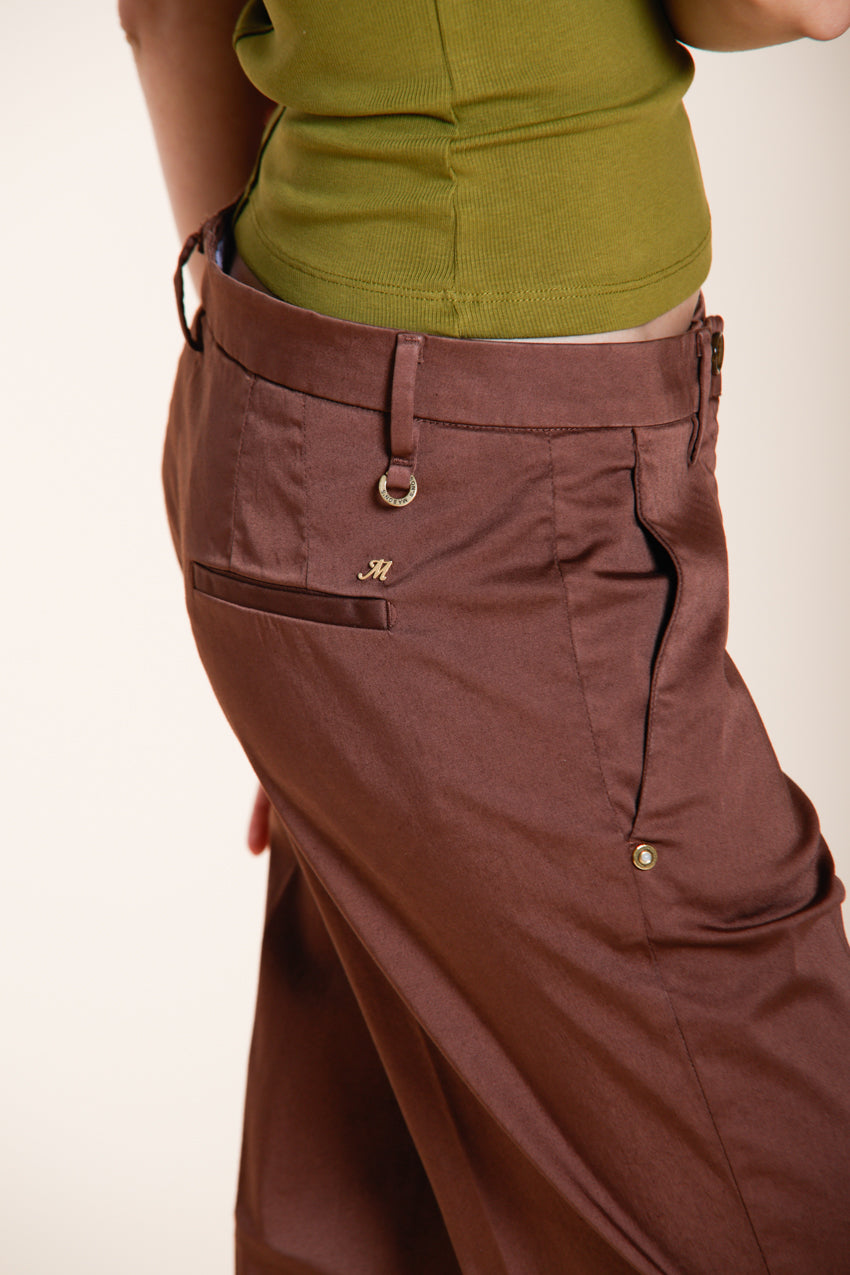 New York Carrot pantalón chino mujer de satén stretch carrot fit ①