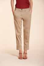 New York Carrot pantalone chino donna in raso stretch carrot fit ①
