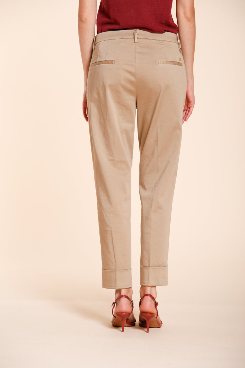 New York Carrot pantalone chino donna in raso stretch carrot fit ①