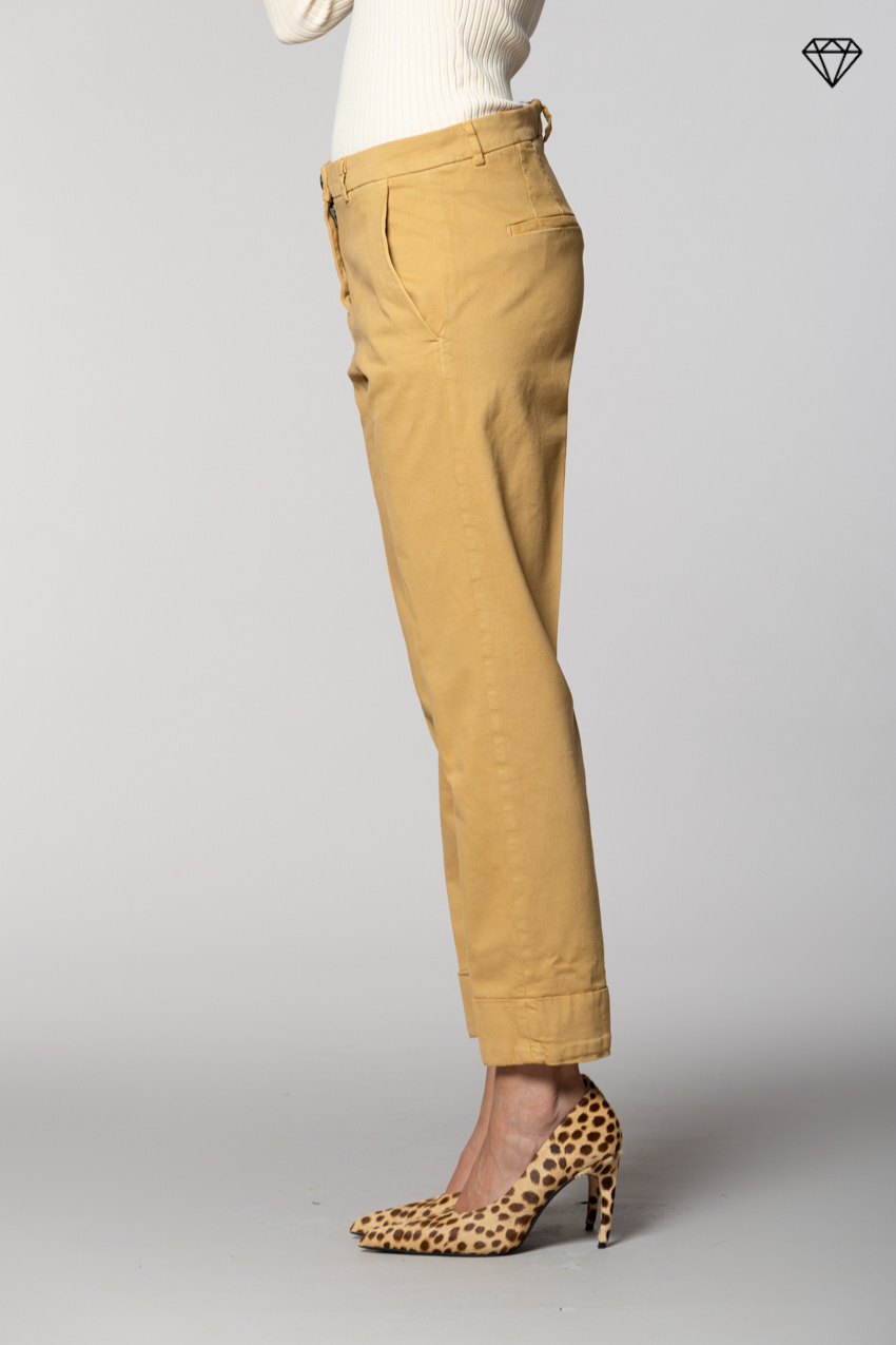 New York Carrot pantalone chino donna in cotone lana carrot fit ①