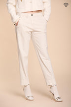 Foto 1 New York Carrot pantalone chino donna in cotone lana carrot fit ①