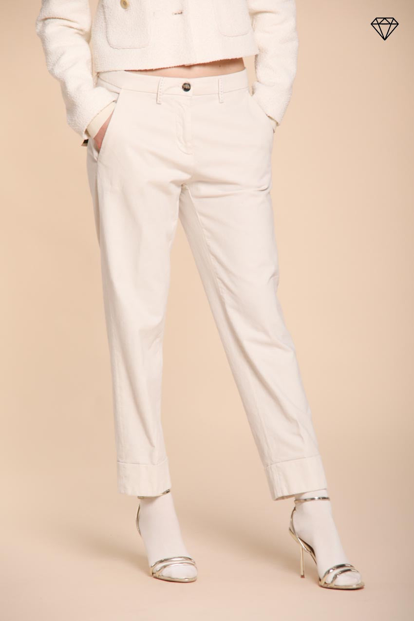 Foto 1 New York Carrot pantalone chino donna in cotone lana carrot fit ①