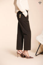Foto 4 New York Carrot pantalone chino donna in cotone lana carrot fit ①