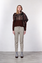 New York Carrot pantalon chino femme en gabardine de coton et laine carrot fit ①
