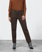 New York Carrot Chinohose für Damen aus Baumwoll- und Wollgabardine mit carrot fit ①