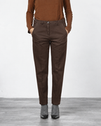 New York Carrot Chinohose für Damen aus Baumwoll- und Wollgabardine mit carrot fit ①