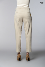 New York Carrot Pince pantalone chino donna in cotone cashmere carrot fit ①