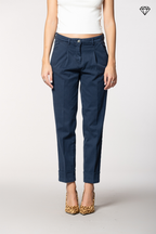 New York Carrot Pince pantalone chino donna in cotone cashmere carrot fit ①